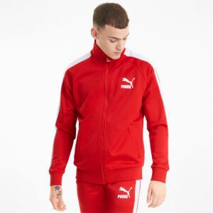 PUMA Jaqueta Track Iconic T7 Masculina – Cor Vermelho - Tamanho M