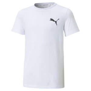 PUMA Camiseta Active Small Logo Juvenil – Cor Branco - Tamanho 6A