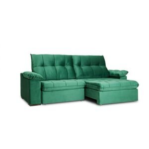 Sofá 3 Lugares Retrátil E Reclinável Com Usb Flexforma Triton Veludo Verde 200 Cm