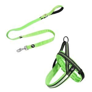 Combo Pet - Guia LED Verde e Peitoral LED Mimo