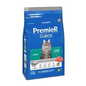 Ração Premier Gatos Adultos Light Ambientes Internos - 1,5 kg