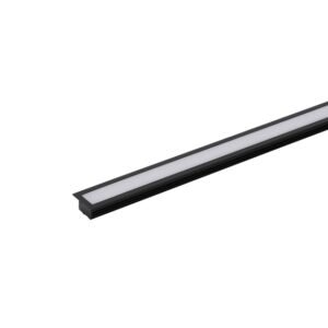 Perfil Embutir Led 1m 14w 24 2700k Preto
