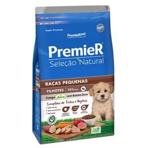 Ração Premier Seleção Natural Cães Filhotes Raças Pequenas Frango com Batata Doce