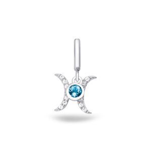 Pingente Life Signo Peixes Topázio Azul e Topázio