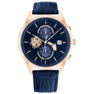 Relógio Tommy Hilfiger Masculino Couro Azul 1710503