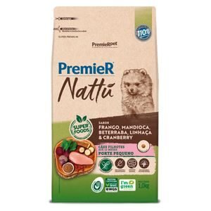 Ração Premier Nattu Cães Filhotes Mandioca Pequeno Porte