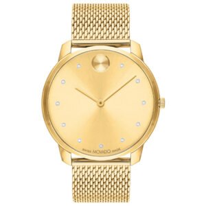 Relógio Movado Masculino Aço Dourado 3600903