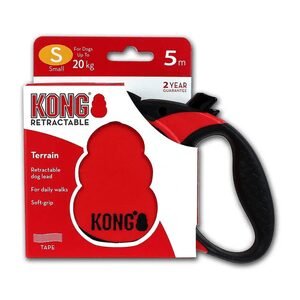 Guia Retrátil Kong Terrain Vermelha Cães 5m