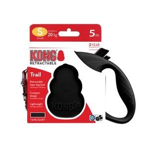 Guia Retrátil Kong Trail Preta para Cachorro 5m