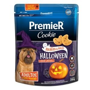 Cookie Premier Halloween Cães Adultos Porte Pequeno Abóbora e Amora - 250g