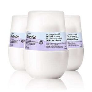Kit Desodorante Antitranspirante Roll-on Tododia Algodão - 3 unidades