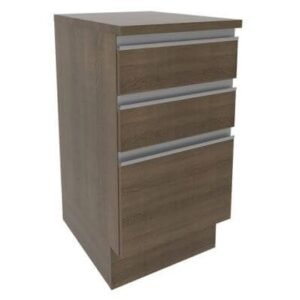 Balcão Madesa Glamy 40 Cm 3 Gavetas - Rustic Rustic Marrom