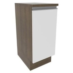 Balcão Madesa Glamy 35 Cm 1 Porta Rustic/Branco Marrom