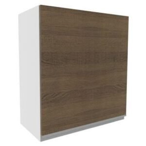 Armário Aéreo Madesa Acordes Glamy 100% Mdf 60 Cm 1 Porta Branco/Rustic Marrom