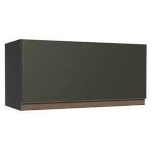 Armário Aéreo Madesa Reims 70 Cm 1 Porta Preto Marrom