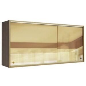 Armário Aéreo Madesa Emilly 2 Portas De Correr De Vidro Reflex - Rustic Marrom