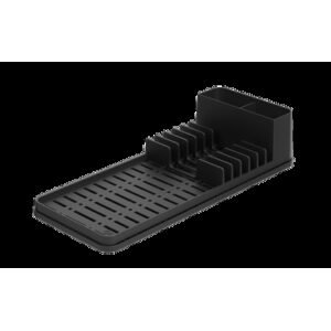 Escorredor Com Tapete De Pia Preto Single Coza 42,2 X 17,4 X 9,4 Cm Preto