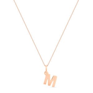 Pingente Letra M Ouro Rosé