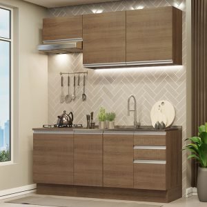 Armário De Cozinha Completa 180cm Rustic Glamy Madesa 07
