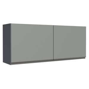 Armário Aéreo 120 X 50 Cm 2 Portas Cinza Nice Madesa
