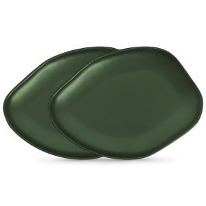 Jogo De 2 Pratos Marte M 28,5X20,5X2 Cm Odisseia Verde
