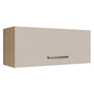 Armário Aéreo 80 Cm 1 Porta Basculante Rustic/Crema Agata Madesa