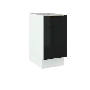 Balcão Madesa Lux 40 Cm 1 Porta Branco/Preto