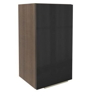 Armário Aéreo Madesa Lux 35 Cm 1 Porta Rustic/Preto