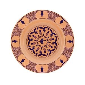 Conjunto De 6 Pratos Fundos 23,5 Cm Flamingo Terra Brasilis Caju