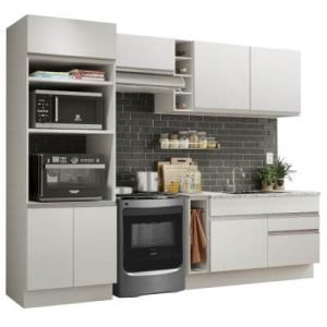 Cozinha Completa Madesa Jade Com Armário E Balcão (Sem Tampo E Pia) Branco