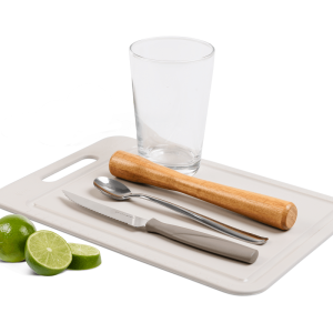 Kit Para Caipirinha Com Copo De Vidro 5 Peças
