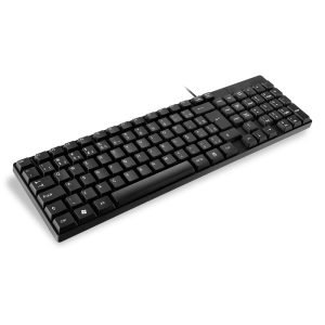 Teclado Com Fio Compacto Sem Marca Conexão Usb Cabo De 120cm Resistente Água Preto - Tc193bu