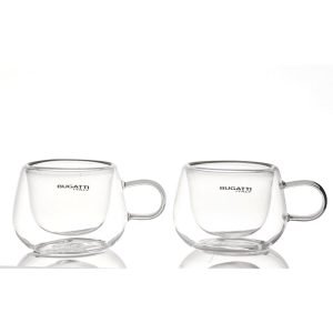 Conjunto 2 Xícaras Café Parede Dupla Com Alça 100ml Bugatti