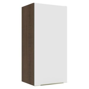 Armário Aéreo 40 X 83 Cm 1 Porta Rustic/Branco Veludo Lux Madesa
