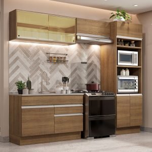 Armário De Cozinha Completa 270cm Rustic Glamy Madesa 12