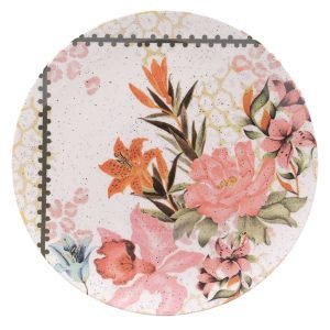 Conjunto De 6 Pratos Rasos 26 Cm Unni Buquê Tropical