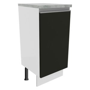 Balcão Madesa Glamy 35 Cm 1 Porta Branco/Preto