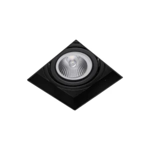 Plafon Embutir Aluminio 9,6Cm - PRETO