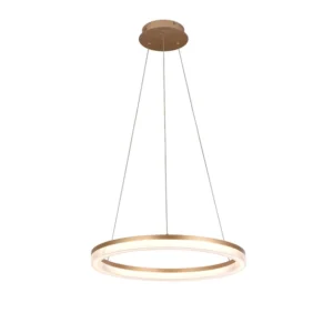 Pendente Led Aluminio Dourado 35w 3000k Anelo