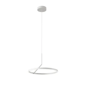 Pendente Led Dimerizavel Aluminio 30W 3000K Circle - BRANCO