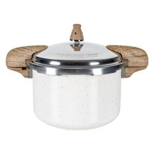Panela de Pressão Brinox Pressure 5,4 Litros com Revestimento Antiaderente Ceramic Life e Fundo de Indução Ø22cm Vanilla