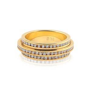 Aliança Love Me em Ouro Amarelo 18k e Diamantes, 6mm