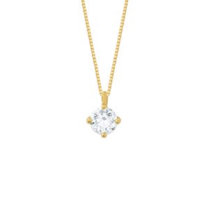 Pingente Solitário em Ouro Amarelo 18k com Diamante 0,50 ct