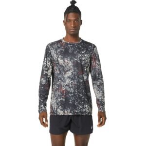 Camiseta de Manga Longa ASICS - Masculina - Preta e Branca