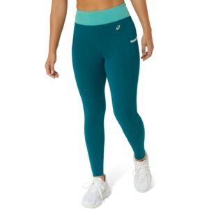 Calça Legging ASICS - Feminina - Verde com Turquesa