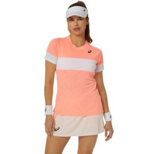 Camiseta ASICS Game - Feminina - Laranja com Cinza