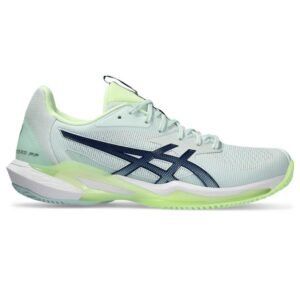 Tênis ASICS Solution Speed FF 3 Clay - Feminino - Verde e Azul com Branco