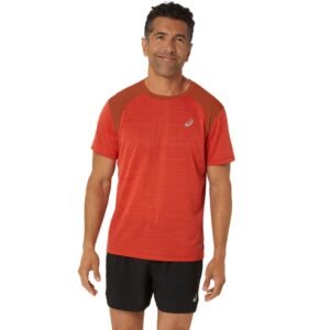 Camiseta ASICS - Masculina - Vermelha com Vinho