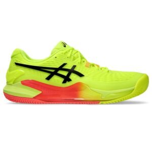 Tênis ASICS GEL-Resolution 9 Clay Paris - Masculino - Verde com Laranja