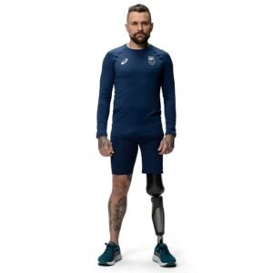 Camiseta de Compressão ASICS CPB Oficial - Masculino - Azul Marinho